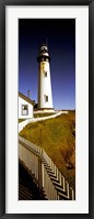 Framed Lighthouse on a cliff, Pigeon Point Lighthouse, California, USA