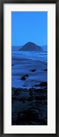 Framed Rock formations on the beach, Morro Rock, Morro Bay, California, USA