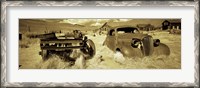 Framed Abandoned car in a ghost town, Bodie Ghost Town, Mono County, California, USA