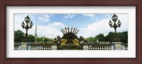 Framed Bridge with a tower in the background, Pont Alexandre III, Eiffel Tower, Paris, Ile-de-France, France