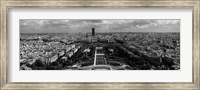 Framed Aerial view of a city, Eiffel Tower, Paris, Ile-de-France, France