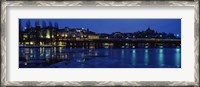 Framed Waterfront at night, Stockholm, Sweden