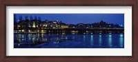 Framed Waterfront at night, Stockholm, Sweden