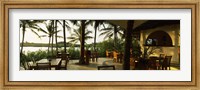 Framed Restaurant surrounded with palm trees, Pilipan Restaurant, Watamu, Coast Province, Kenya