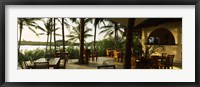 Framed Restaurant surrounded with palm trees, Pilipan Restaurant, Watamu, Coast Province, Kenya