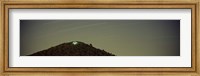 Framed Low angle view of star trails over a mountain peak, Echo Mountain, Piediluco Lake, Terni, Umbria, Italy