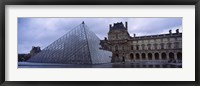Framed Pyramid in front of a museum, Louvre Pyramid, Musee Du Louvre, Paris, France