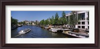 Framed Opera house at the waterfront, Amstel River, Stopera, Amsterdam, Netherlands