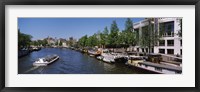 Framed Opera house at the waterfront, Amstel River, Stopera, Amsterdam, Netherlands