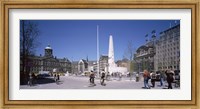 Framed Group of people at a town square, Dam Square, Amsterdam, Netherlands