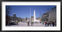 Framed Group of people at a town square, Dam Square, Amsterdam, Netherlands