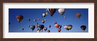 Framed Hot air balloons floating in sky, Albuquerque International Balloon Fiesta, Albuquerque, Bernalillo County, New Mexico, USA