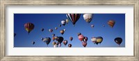 Framed Hot air balloons floating in sky, Albuquerque International Balloon Fiesta, Albuquerque, Bernalillo County, New Mexico, USA