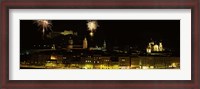 Framed Firework display over a fort, Hohensalzburg Fortress, Salzburg, Austria