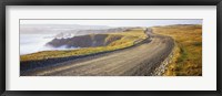 Framed Dirt road passing through a landscape, Cape Bonavista, Newfoundland, Newfoundland and Labrador, Canada
