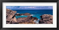 Framed Rock formations on the coast, Bermuda