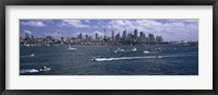 Framed Boats in the sea, Sydney Harbor, Sydney, New South Wales, Australia