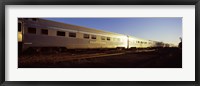 Framed Train moving on railroad tracks, Indian Pacific Train, Broken Hill, New South Wales, Australia