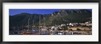Framed Boats at a marina, Kas, Antalya Province, Turkey