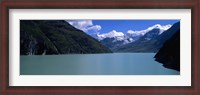 Framed Mountain at the lakeside, Grande Dixence Dam, Valais Canton, Switzerland