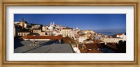 Framed Roof top view, Alfama, Lisbon, Portugal