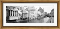 Framed Houses along a channel, Bruges, West Flanders, Belgium