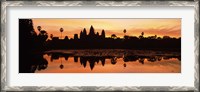 Framed Silhouette of a temple, Angkor Wat, Angkor, Cambodia