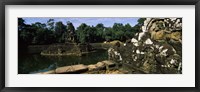 Framed Statues in a temple, Neak Pean, Angkor, Cambodia