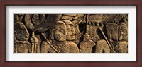 Framed Sculptures in a temple, Bayon Temple, Angkor, Cambodia