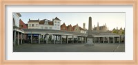 Framed Facade of an old fish market, Vismarkt, Bruges, West Flanders, Belgium