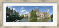 Framed Rozenhoedkaai, Bruges, West Flanders, Belgium