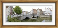 Framed Bridge across a channel, Bruges, West Flanders, Belgium