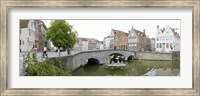 Framed Bridge across a channel, Bruges, West Flanders, Belgium