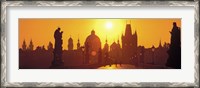 Framed Sunset over Charles Bridge, Prague, Czech Republic