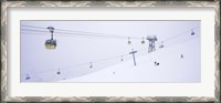 Framed Ski lifts in a ski resort, Arlberg, St. Anton, Austria
