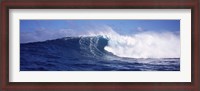 Framed Rough waves in the sea, Tahiti, French Polynesia