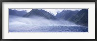 Framed Rolling waves and mountains, Tahiti, French Polynesia