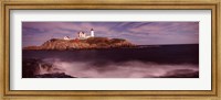 Framed Lighthouse on the coast, Nubble Lighthouse, York, York County, Maine