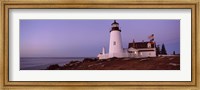 Framed Lighthouse on the coast, Pemaquid Point Lighthouse built 1827, Bristol, Lincoln County, Maine