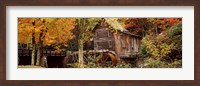 Framed Glade Creek Grist Mill, Babcock State Park, West Virginia, USA