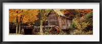 Framed Glade Creek Grist Mill, Babcock State Park, West Virginia, USA