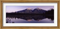 Framed Reflection of mountains in water, Banff, Alberta, Canada