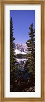 Framed Lake in front of mountains, Banff, Alberta, Canada