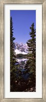 Framed Lake in front of mountains, Banff, Alberta, Canada