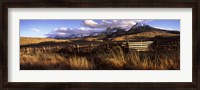 Framed Fence with mountains in the background, Colorado