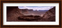 Framed Stone circle on an arid landscape, False Kiva, Canyonlands National Park, San Juan County, Utah, USA