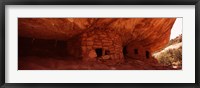 Framed Dwelling structures on a cliff, Anasazi Ruins, Mule Canyon, Utah, USA