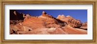 Framed Rock formations on an arid landscape, Coyote Butte, Vermillion Cliffs, Paria Canyon, Arizona, USA