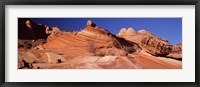 Framed Rock formations on an arid landscape, Coyote Butte, Vermillion Cliffs, Paria Canyon, Arizona, USA