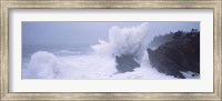 Framed Waves breaking on the coast, Shore Acres State Park, Oregon